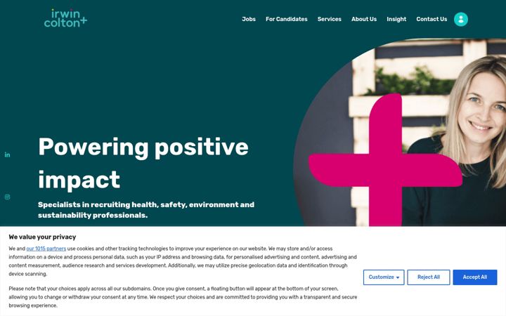 Screenshot of irwinandcolton.com
