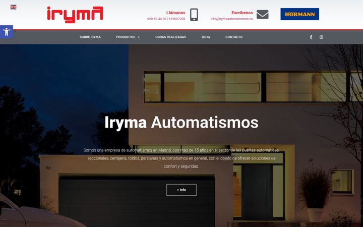 Screenshot of irymaautomatismos.es
