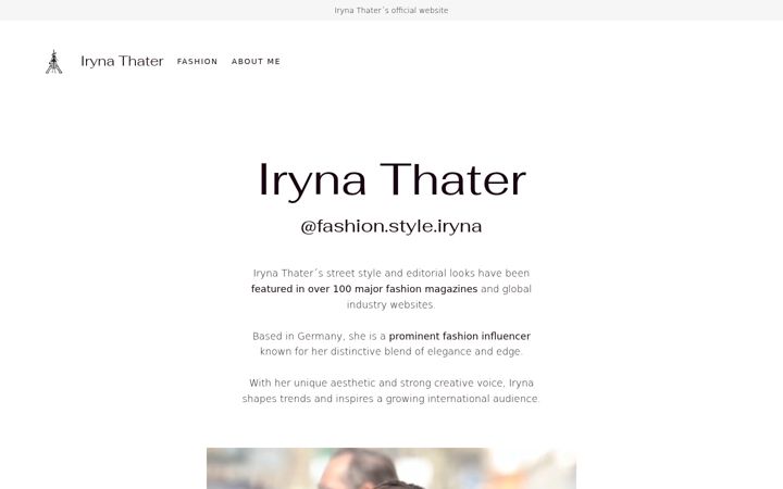 Screenshot of irynathater.com