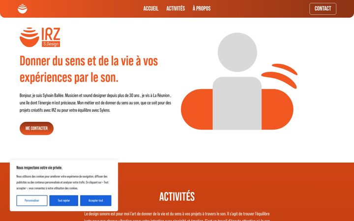 Screenshot of irz-sdesign.com