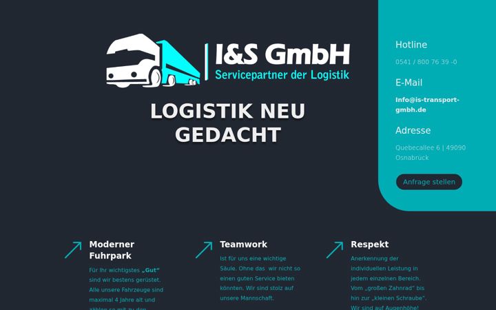 Screenshot of is-transport-gmbh.de