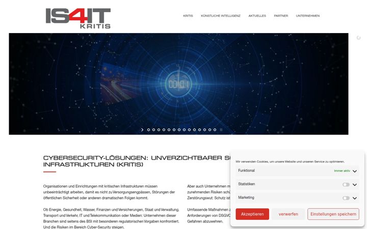 Screenshot of is4it-kritis.de