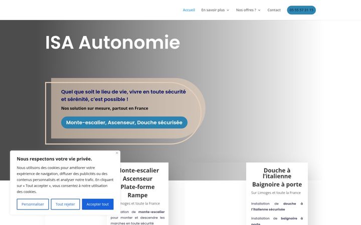 Screenshot of isa-autonomie.fr
