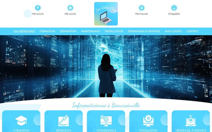 Screenshot of isa-depan-ordi.fr