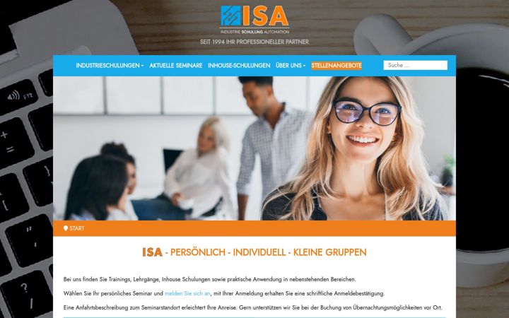 Screenshot of isa-sachsen.de