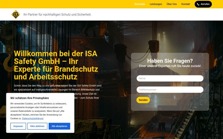Screenshot of isa-safety.de