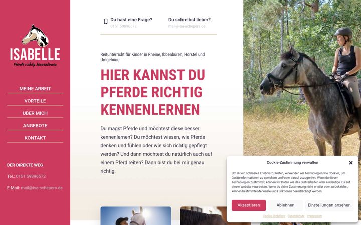 Screenshot of isa-schepers.de