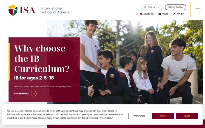 Screenshot of isa.edu.gr