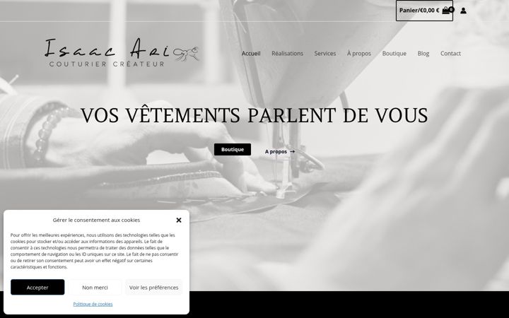 Screenshot of isaacari.fr