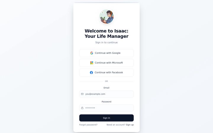 Screenshot of isaaclifecopilot.com