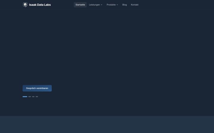 Screenshot of isaakdatalabs.de