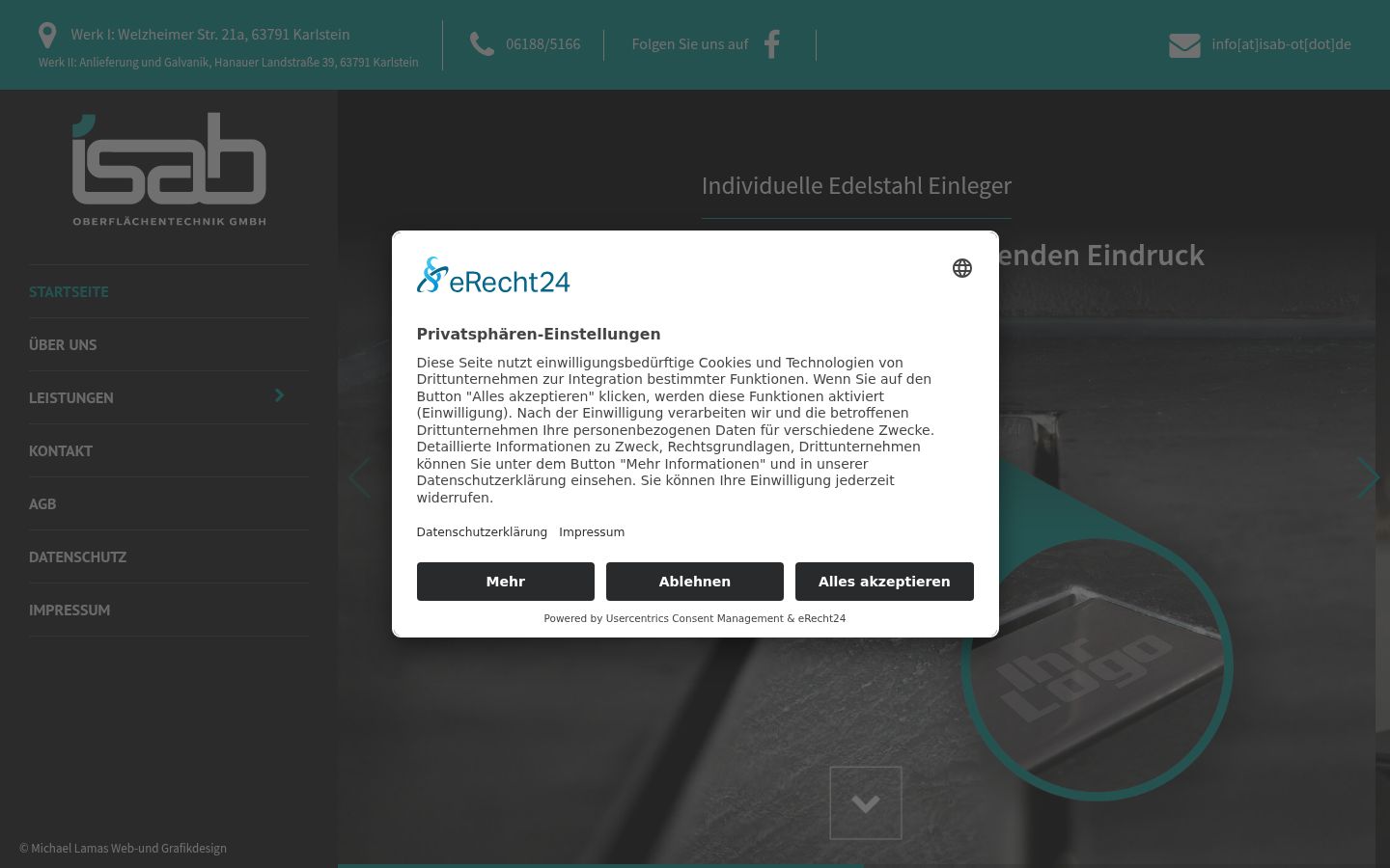 Screenshot des Einwilligungsbanners vor jeglicher Interaktion