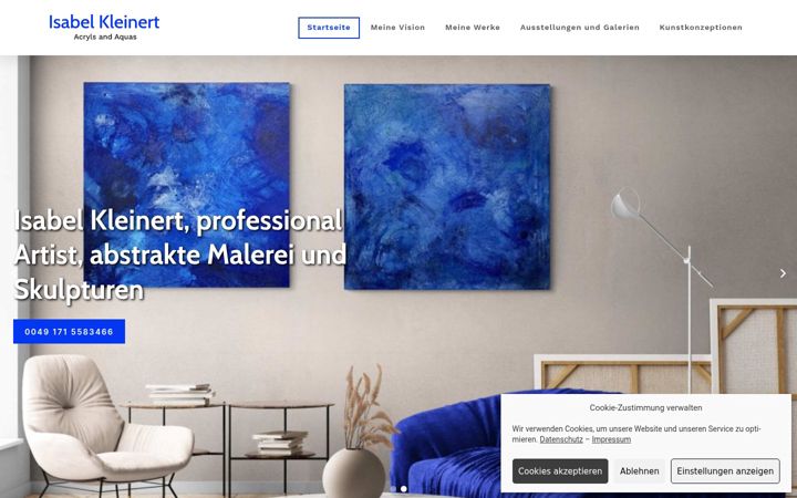 Screenshot of isabel-kleinert.de