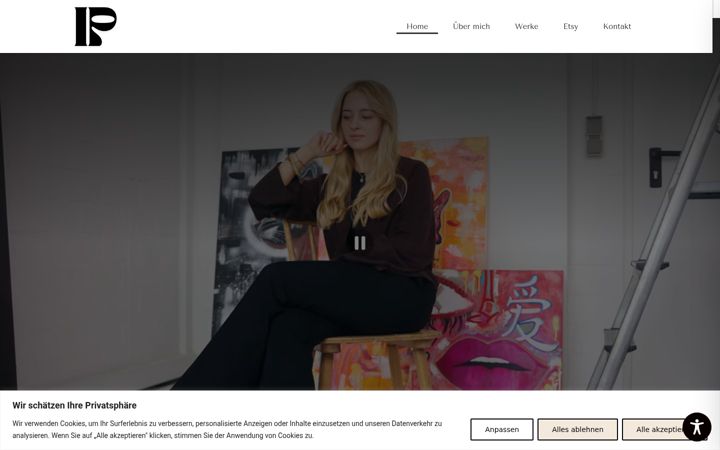 Screenshot of isabel-preuss-art.com