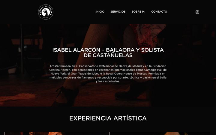 Screenshot of isabelalarcon.com.es