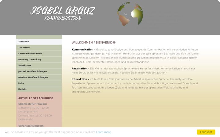 Screenshot of isabelarauz.de