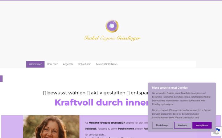 Screenshot of isabelgeisslinger.de