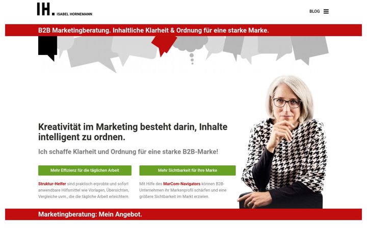 Screenshot of isabelhornemann.de