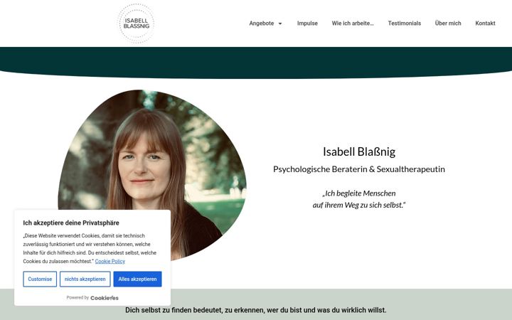 Screenshot of isabell-blassnig.de