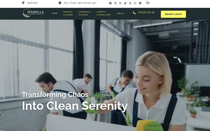 Screenshot of isabella-cleaningservices.com