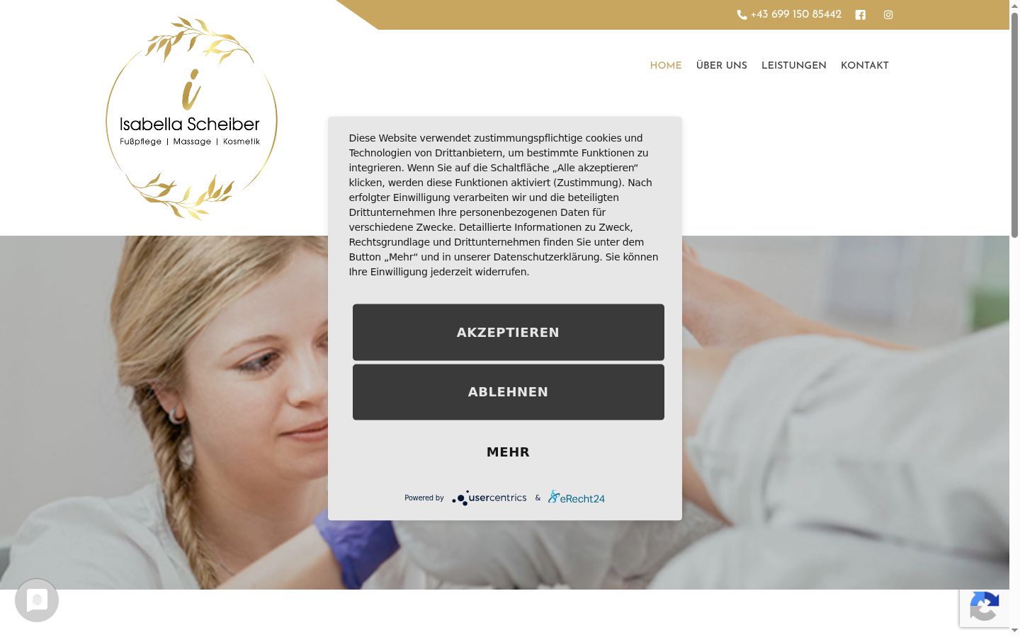 Sutikimo reklamjuostės, rodytos prieš bet kokią sąveiką, ekrano kopija