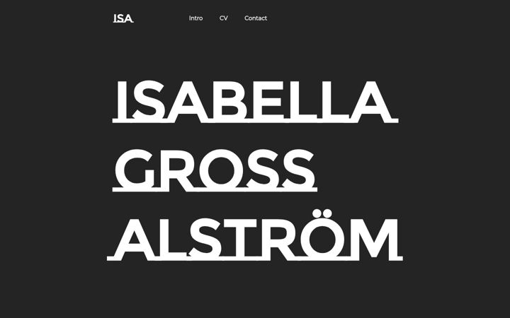 Screenshot of isabellaalstrom.se