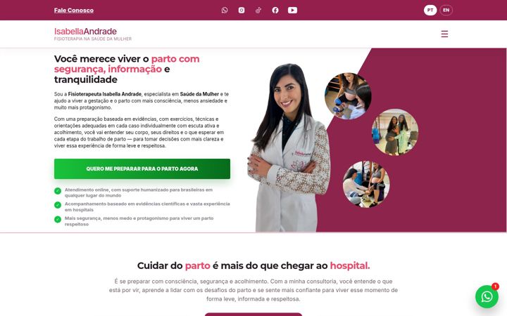 Screenshot of isabellaandrade.com.br