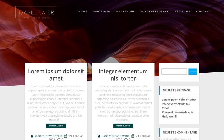 Screenshot of isabellaier.de