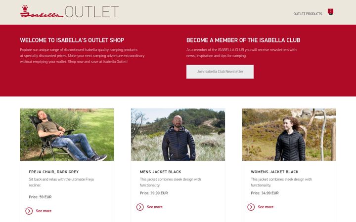 Screenshot of isabellaoutlet.net