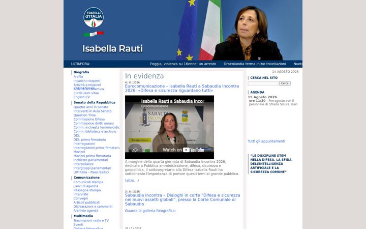 Screenshot of isabellarauti.it