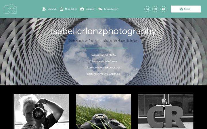 Screenshot of isabellcrlonzphotography.de