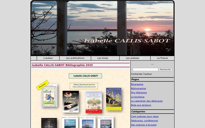 Screenshot of isabelle-callis-sabot.net