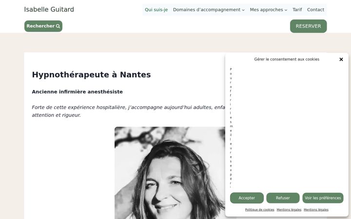 Screenshot of isabelle-guitard.fr