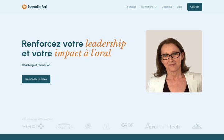 Screenshot of isabellebal.com