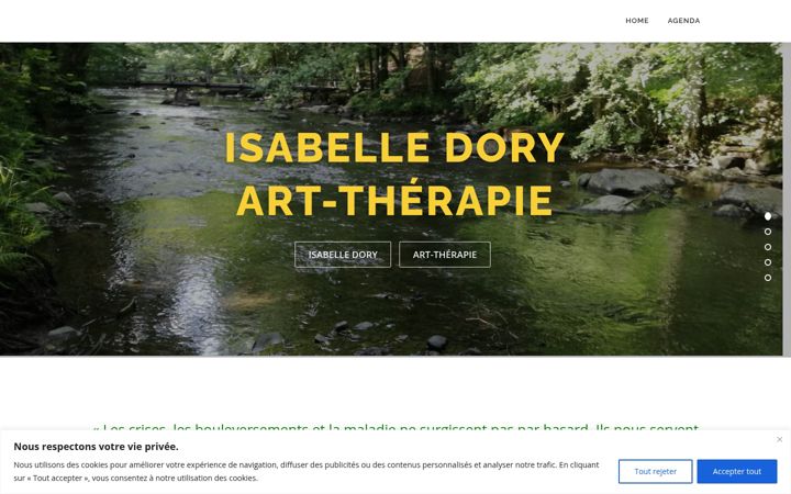 Screenshot of isabelledory.be