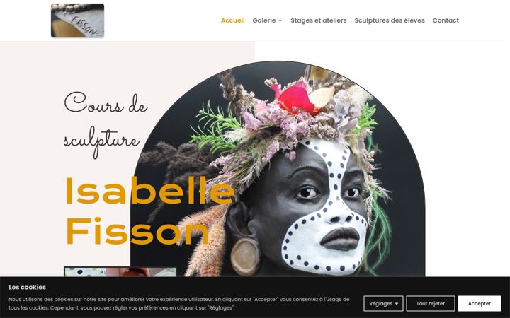 Screenshot of isabellefisson.fr