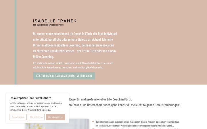 Screenshot of isabellefranek.de