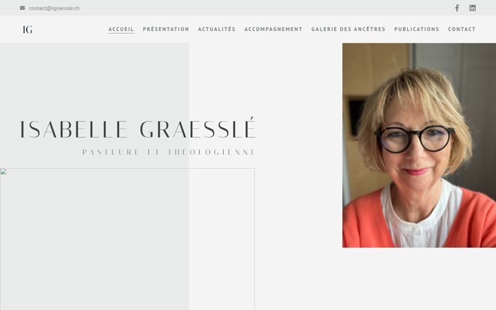 Screenshot of isabellegraessle.ch