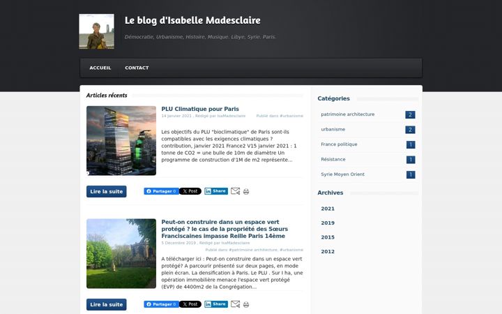 Screenshot of isabellemadesclaire.com