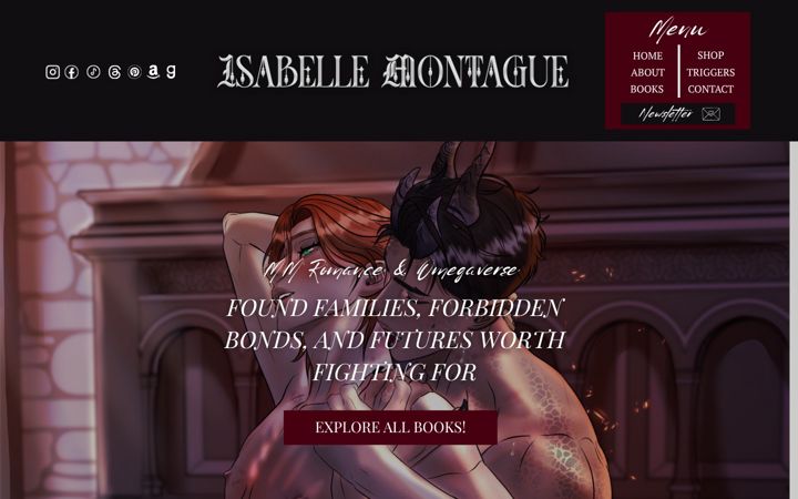 Screenshot of isabellemontaguewrites.com