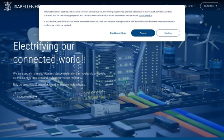 Screenshot of isabellenhuetteusa.com