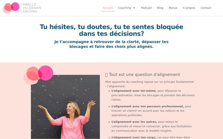 Screenshot of isabelleveldeman.be