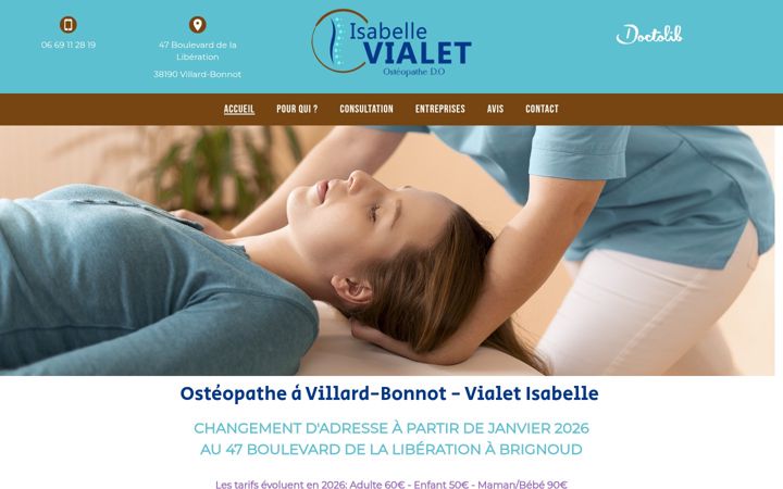 Screenshot of isabellevialet-osteopathe.fr