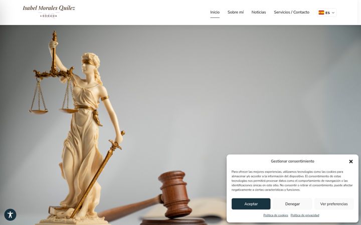Screenshot of isabelmoralesabogada.com