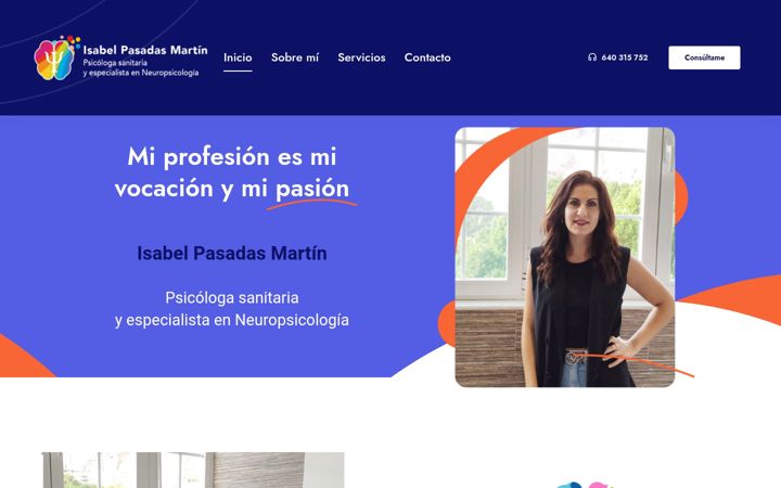 Screenshot of isabelpasadaspsicologa.es
