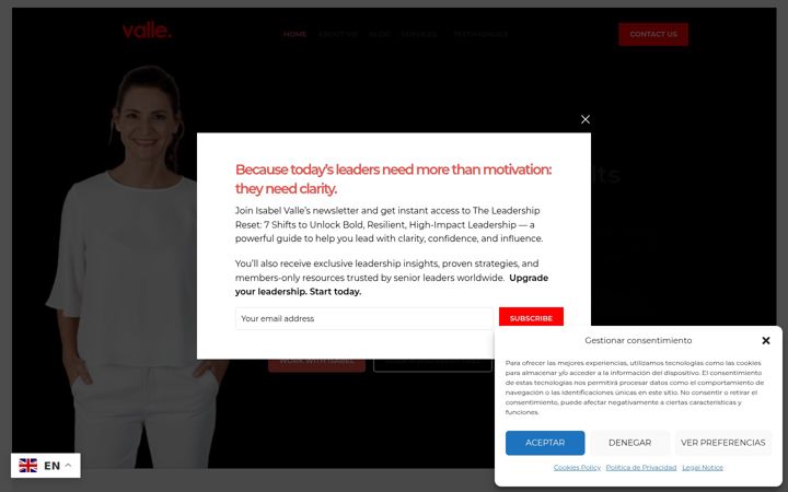 Screenshot of isabelvalle.es