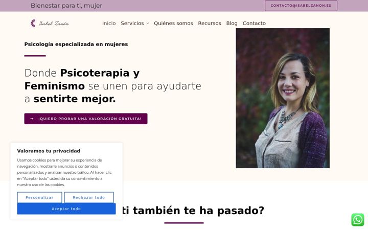 Screenshot of isabelzanon.es