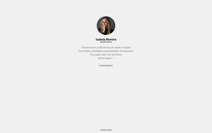 Screenshot of isabmoreira.com.br