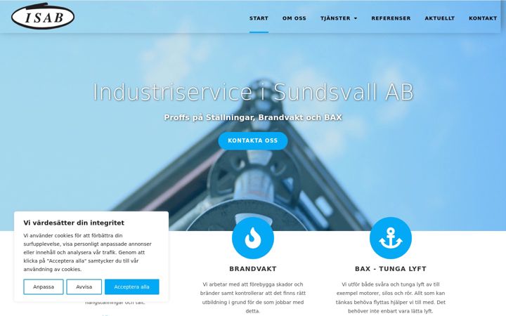 Screenshot of isabsundsvall.se