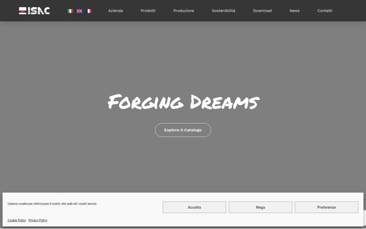 Screenshot of isacforging.com